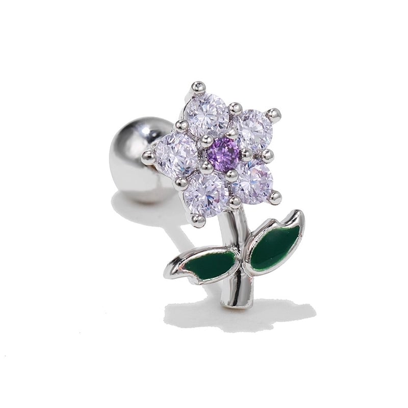 Ear Cartilage Rings & Studs Sweet Star Brass Gem