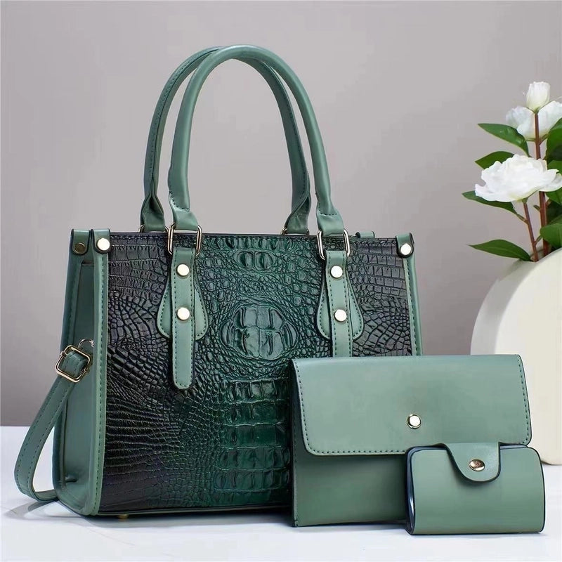 Bag Women's Summer New Three-piece Set Trendy Fashionable Hand Shoulder Crossbody Bag Large Capacity Mother Bag