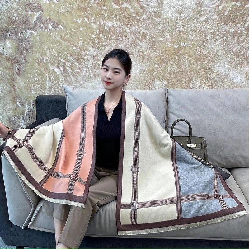 Belt Buckle High Quality Cashmere Air Conditioning Shawl Summer Office Nap Blanket Sofa Blanket Thermal Scarf Multi Explosions