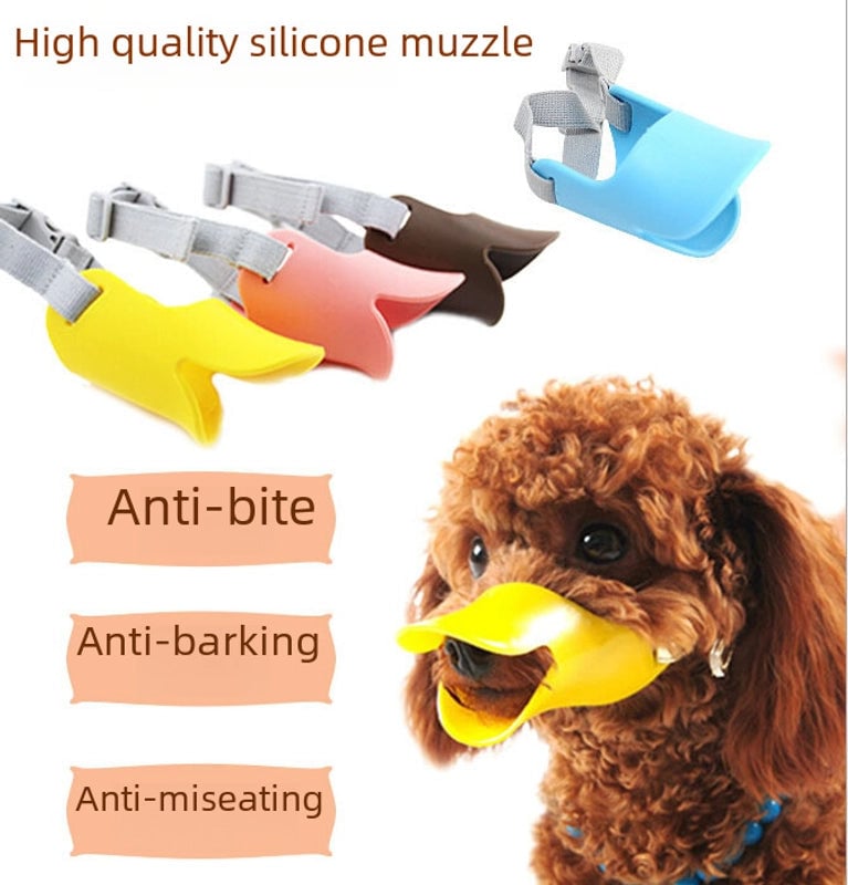 Soft Silicone Duckbill Muzzle For Pets Anti-bite Anti-noise Dog Mask Packaging Pet Supplies