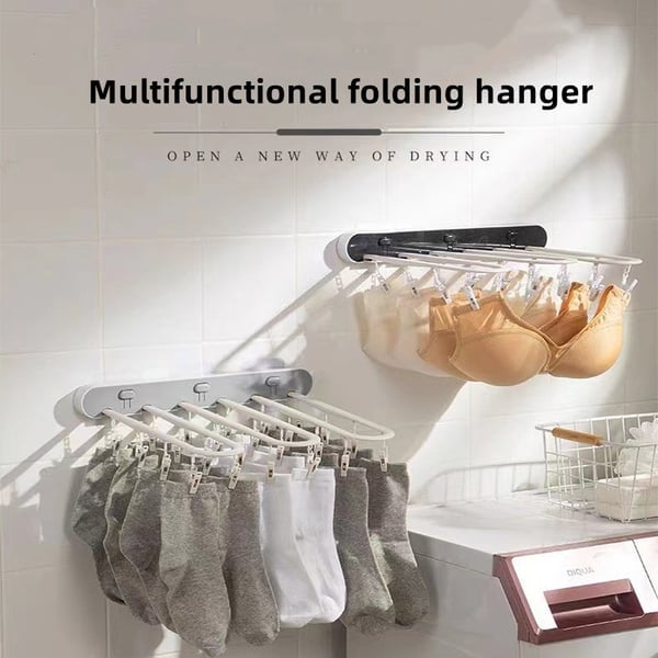 Multi-Clip Hanging Clothes Rack