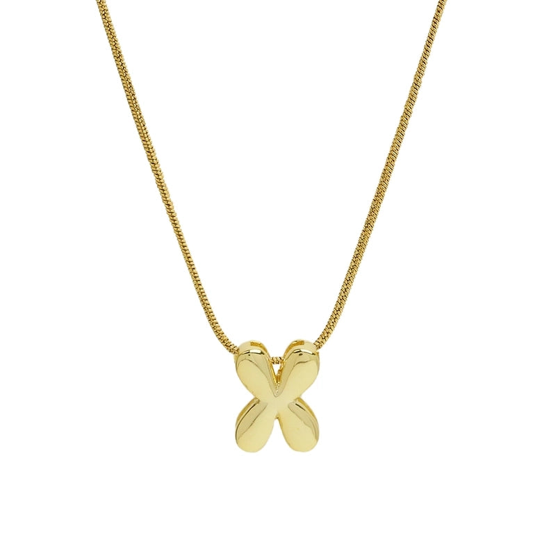 Basic Modern Style Classic Style Letter 304 Stainless Steel Brass Plating Pendant Necklace