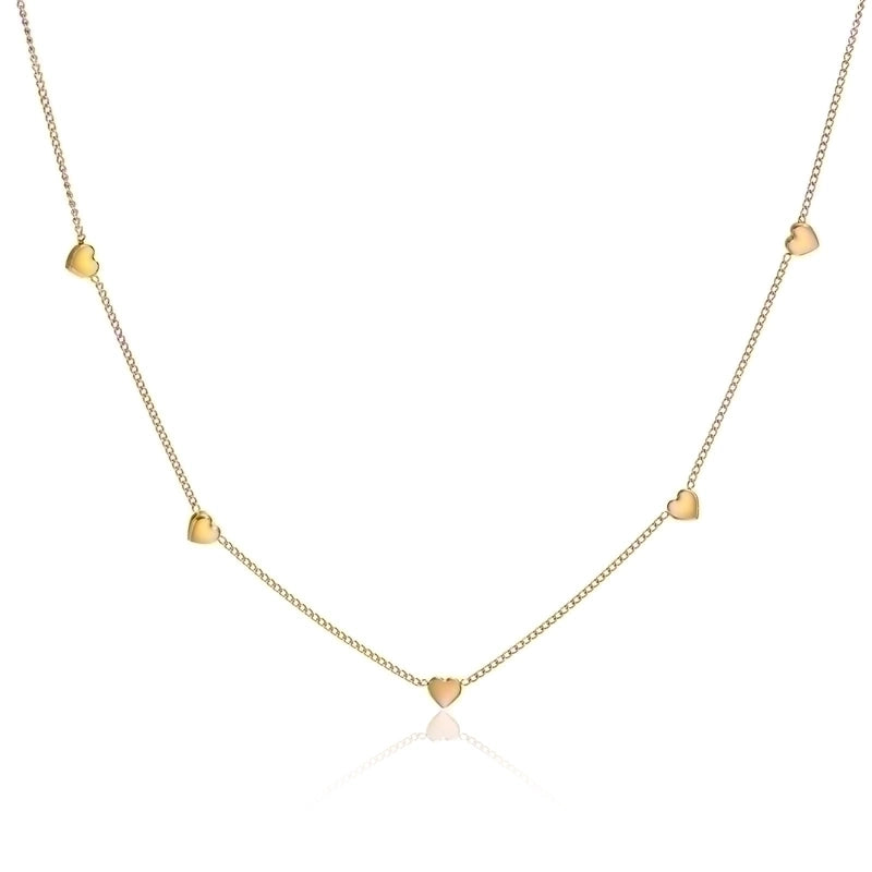 Minimalist Heart Shape Stainless Steel Titanium Steel Plating Necklace 1 Piece