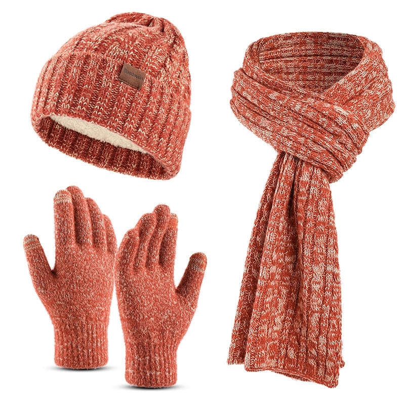 Women's Classic Style Solid Color Water Ripples Beanie Hat