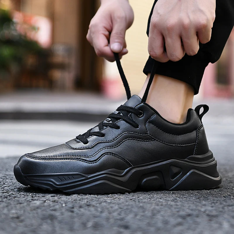 Advbridge Men Shoes New Leather Casual Shoes for Men Winter Autumn Sneakers Men Waterproof Lightweight Tenis