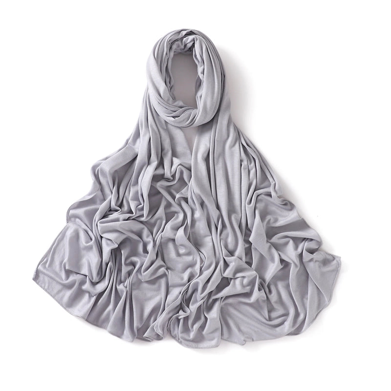 56 Color Optional Jersey Solid Color Mercerized Cotton Scarf Modal Long Scarf Jersey Cover Head Turban