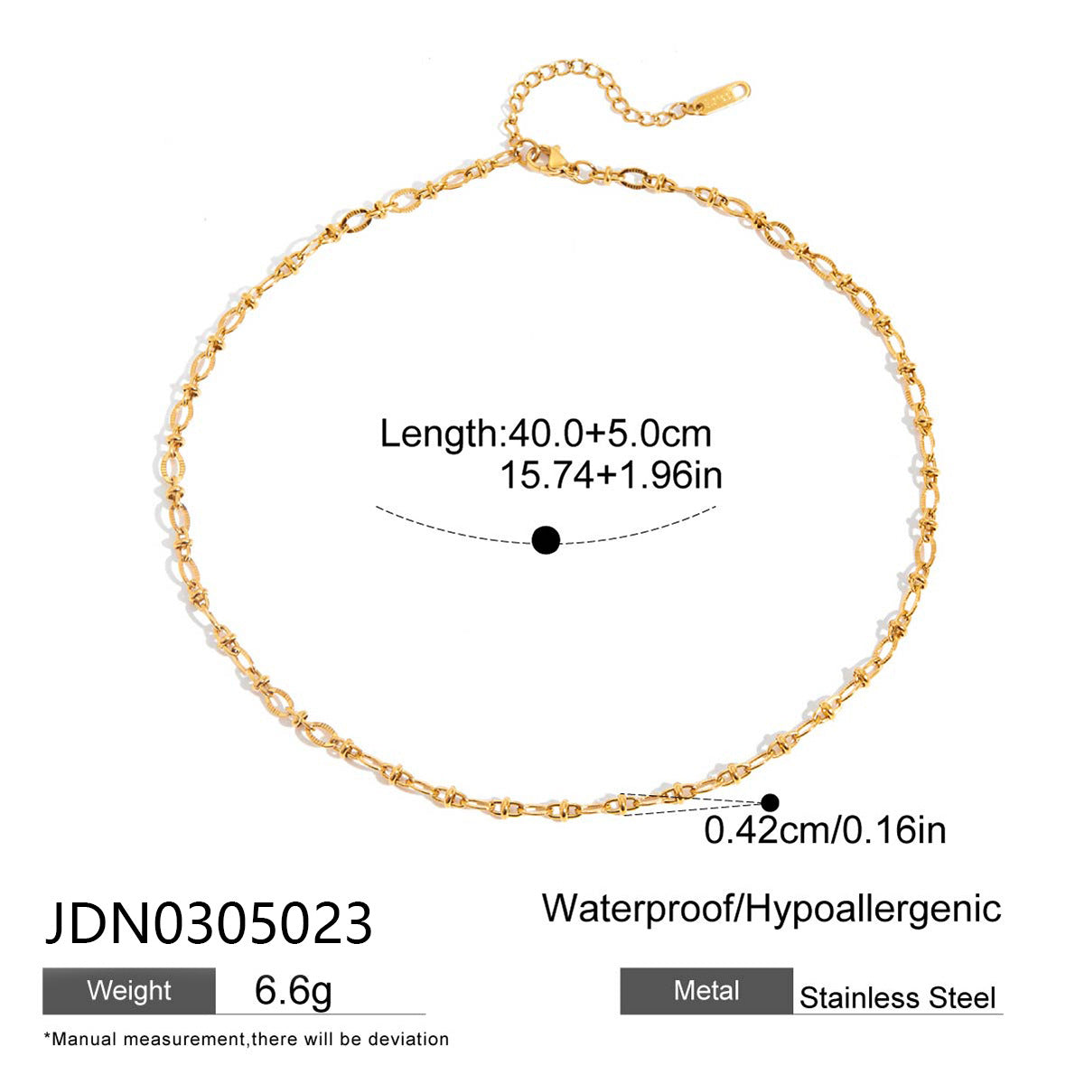 Titanium Steel Necklace Simple Snake Bone Chain Clavicle Chain Popular Stainless Steel Necklace