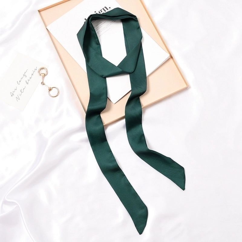 Women's Fashion Solid Color Satin Silk Scarves