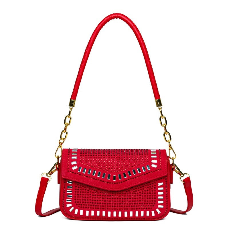 Women's Medium Pu Leather Solid Color Streetwear Lock Clasp Crossbody Bag