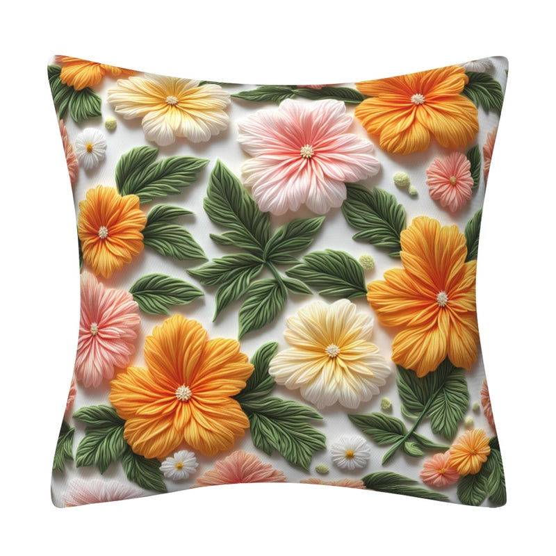 Elegant Classical Minimalist Floral Polyester Pillow Cases Couch & Sofa Decor