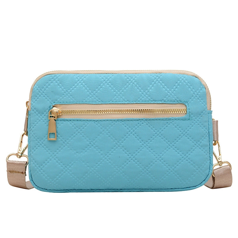 Women's Small Nylon Solid Color Basic Classic Style Square Zipper Fanny Pack