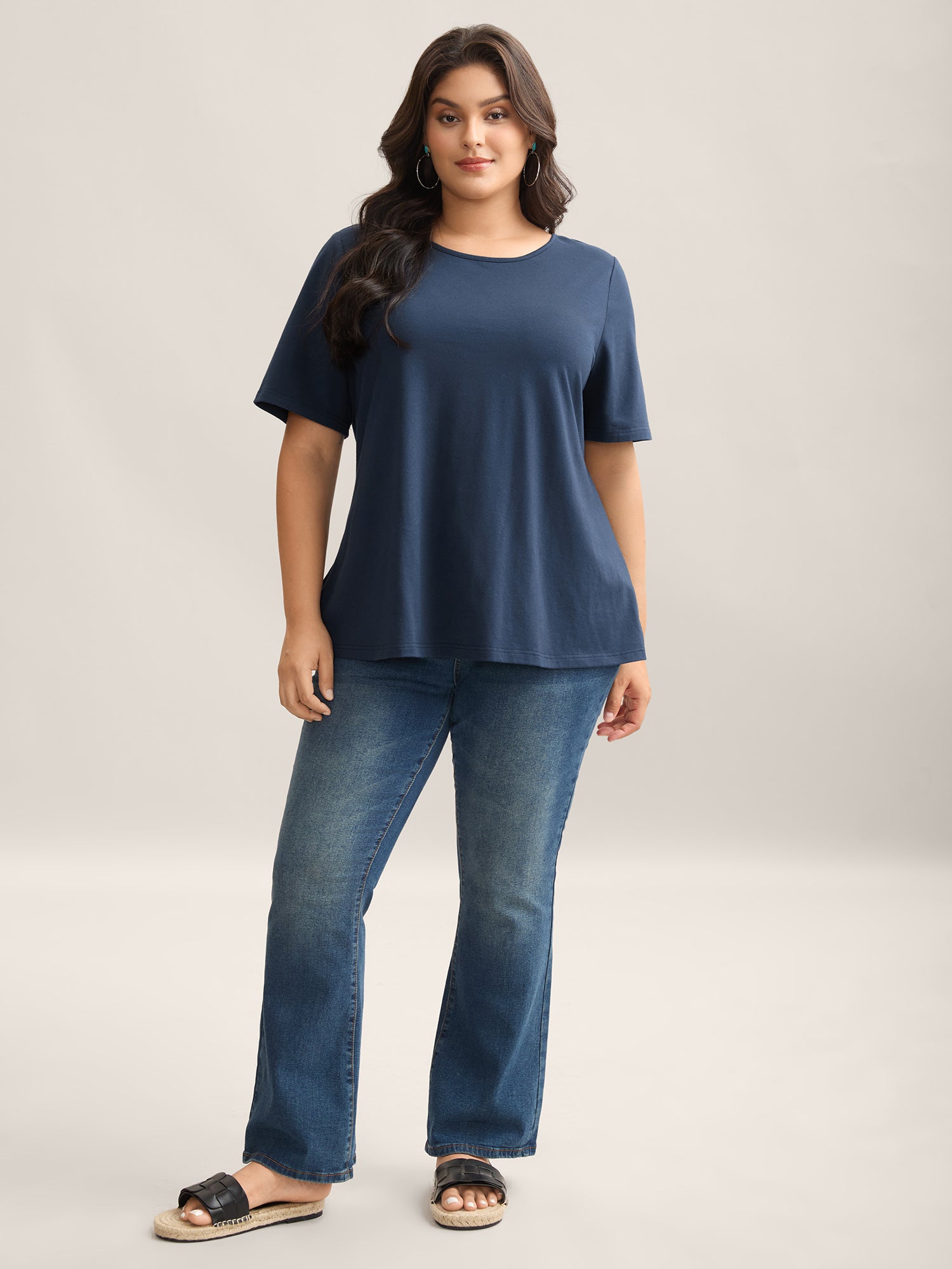 Pure Cotton Knotted Backless T-Shirt
