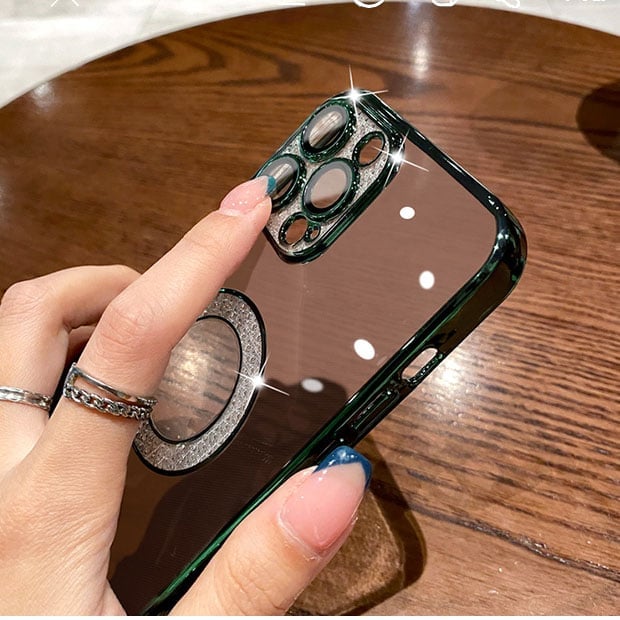 Flash Diamond Graphite Case Cover For iPhone