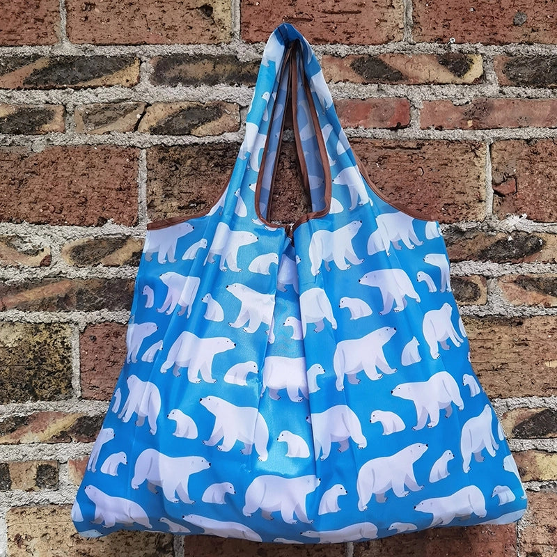 Printed Environmental Bag Large 210T Supermarket Folding Shopping Bag Thickened Tote Bag Shopping Bag