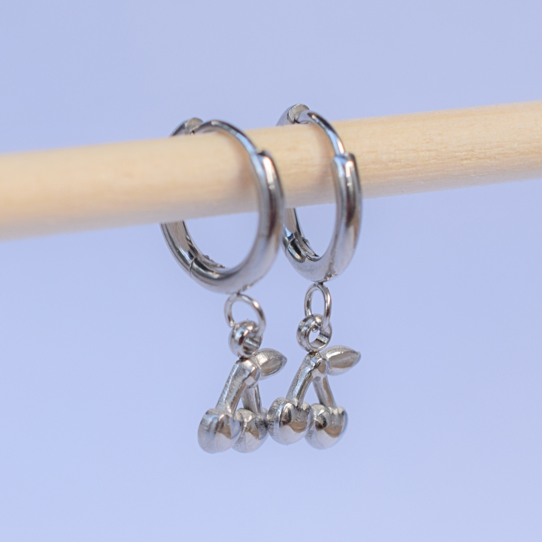 Baby cherry hoop - Silver