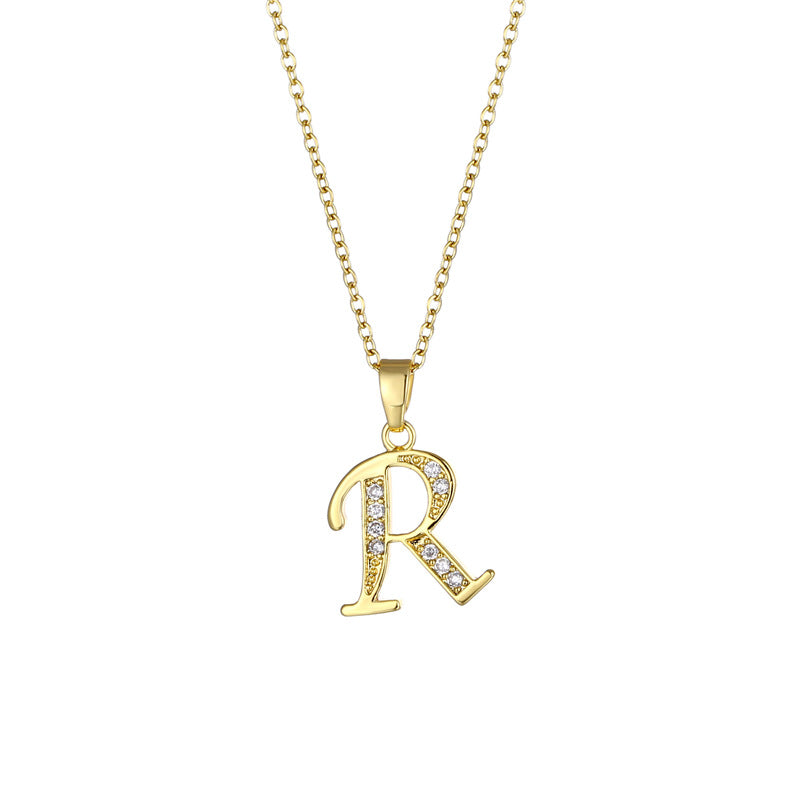 Minimalist Letter Text Number Stainless Steel Electroplating Necklaces