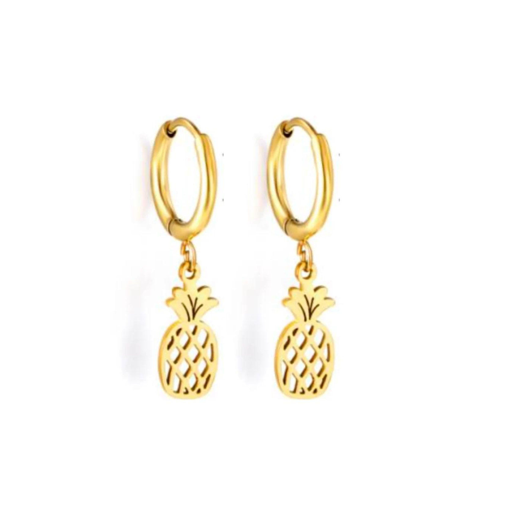 Pineapple hoops - Gold