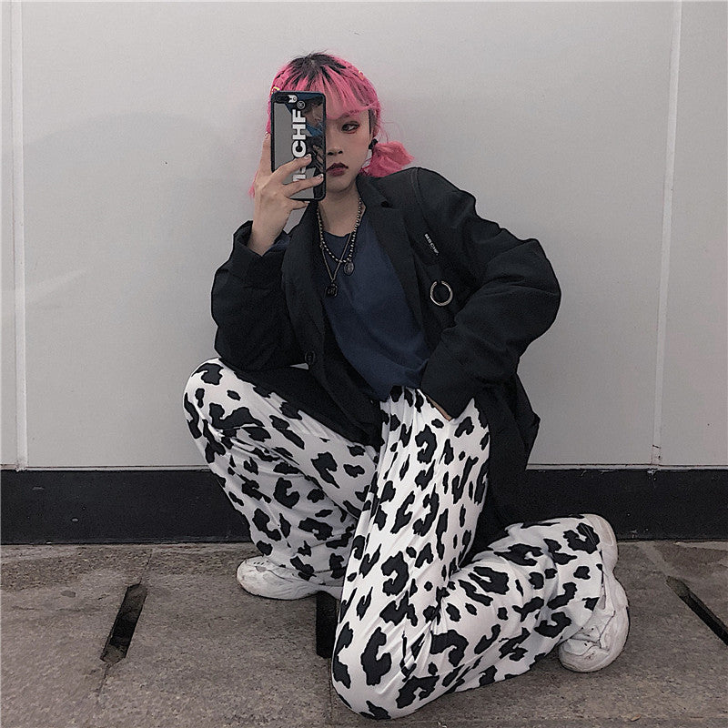 Ulzzang cow pants KF9532