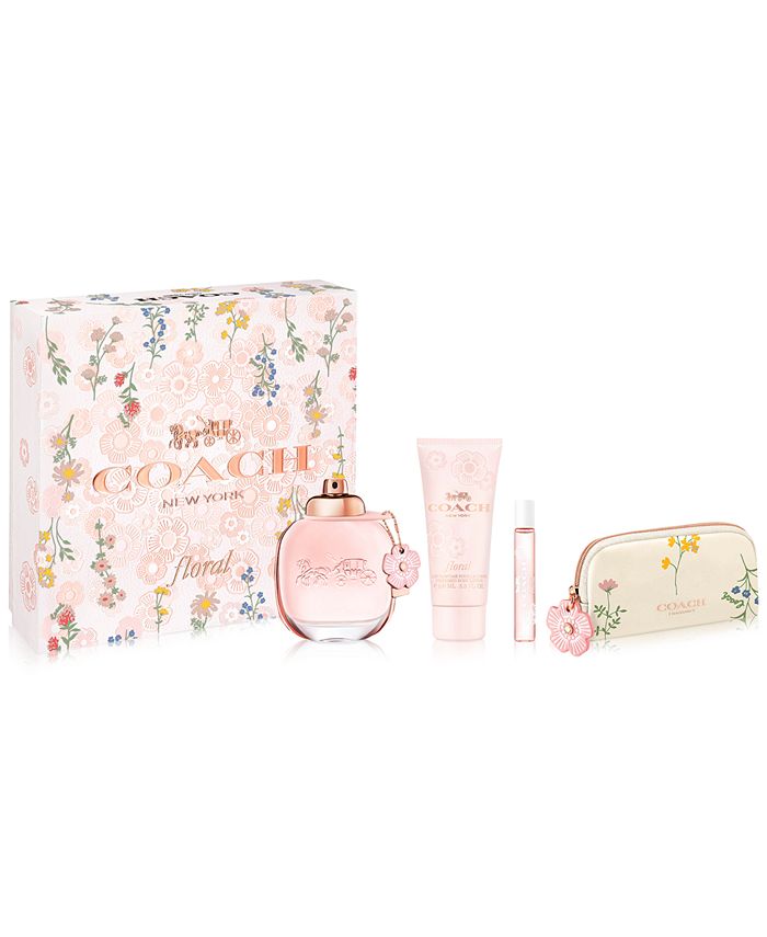 4 piezas. Set de regalo de eau de parfum floral COACH