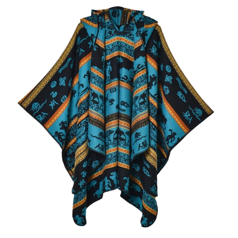 Women's Retro Ethnic Style Geometric Polyester Acrylic Shawl