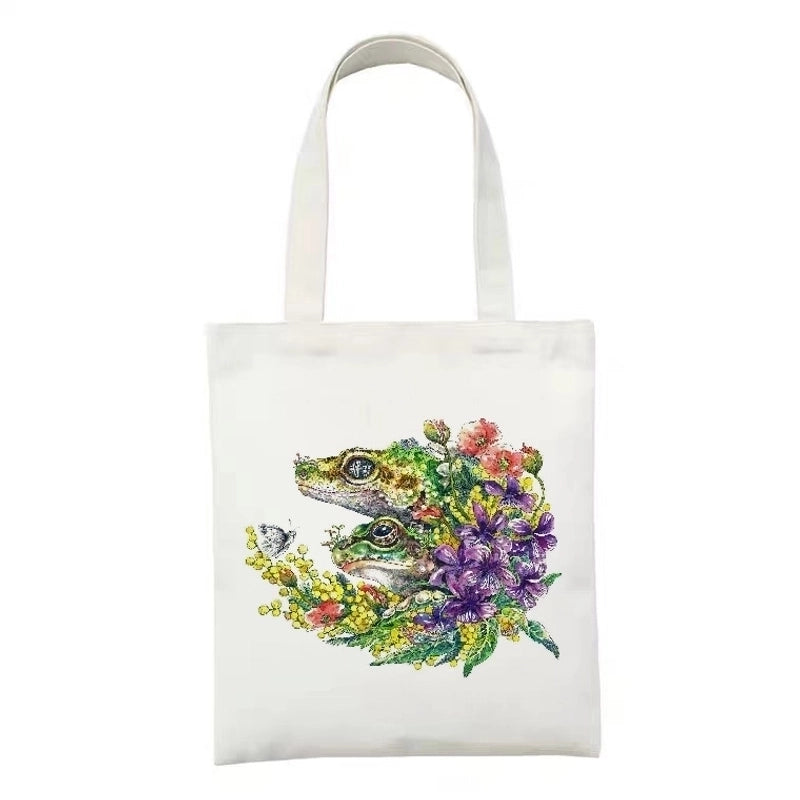 Women's Minimalist Artistic Animal Mushroom Butterfly Shopping Bags
