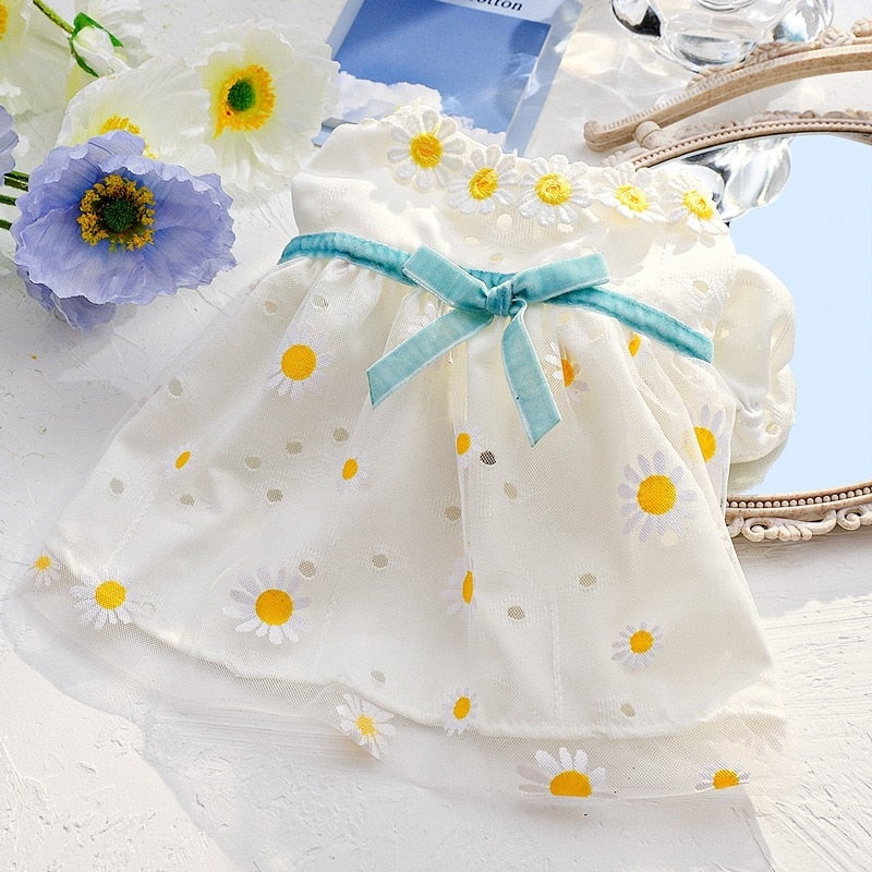 Bowknot Lace Dresses For Dog Cat