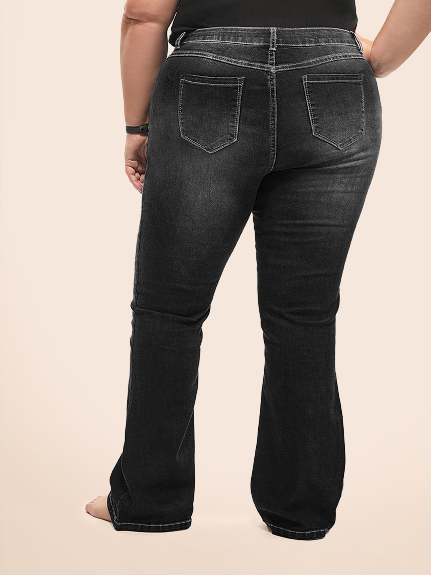 Bootcut Very Stretchy Mid Rise Medium Wash Sculpt Waist Jeans