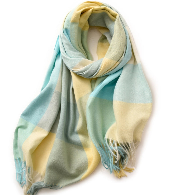 Women's Minimalist Color Block Polyester Printing Scarf