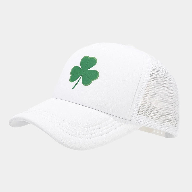 Popular Clover Pattern Spring And Summer Breathable Quick-drying Cap Outdoor Sunshade Sunscreen Mesh Baseball Cap