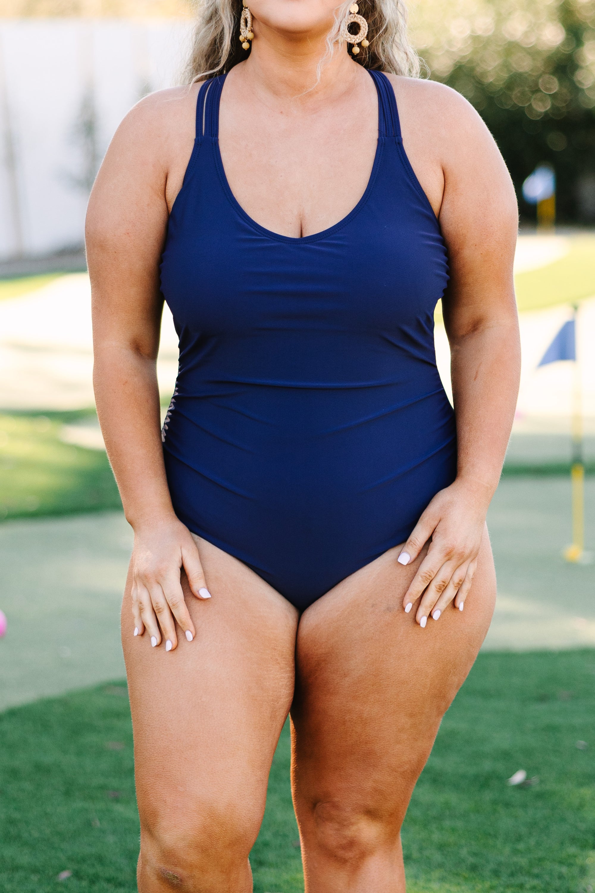 Meet You At The Lake Swimsuit. Navy