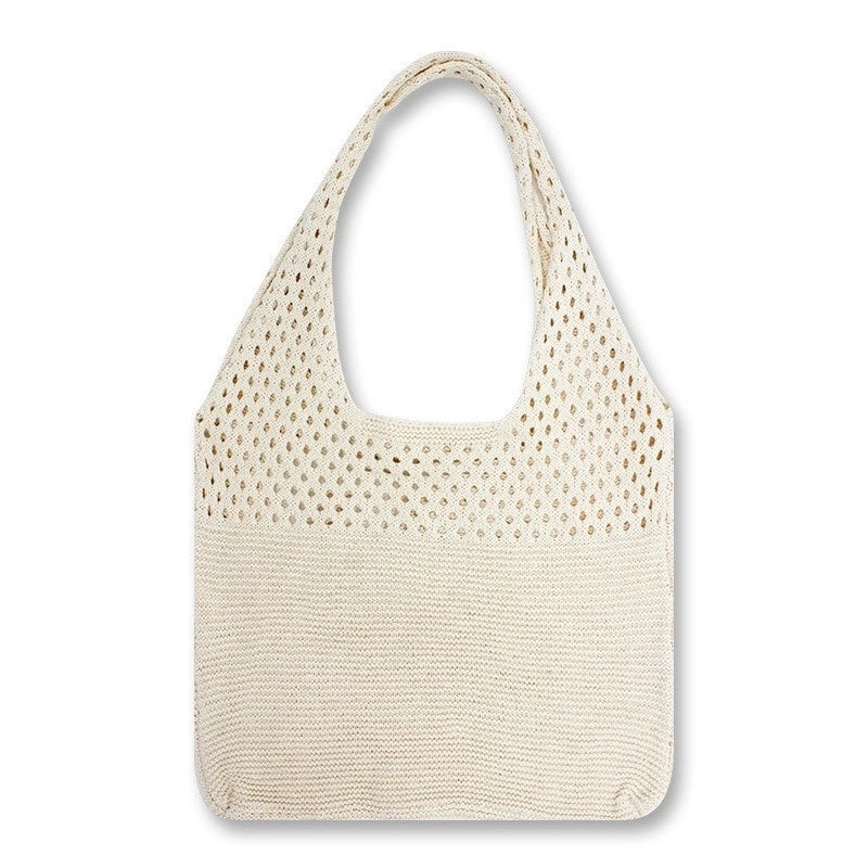 Women's Basic Solid Color Polyester Shopping Bags