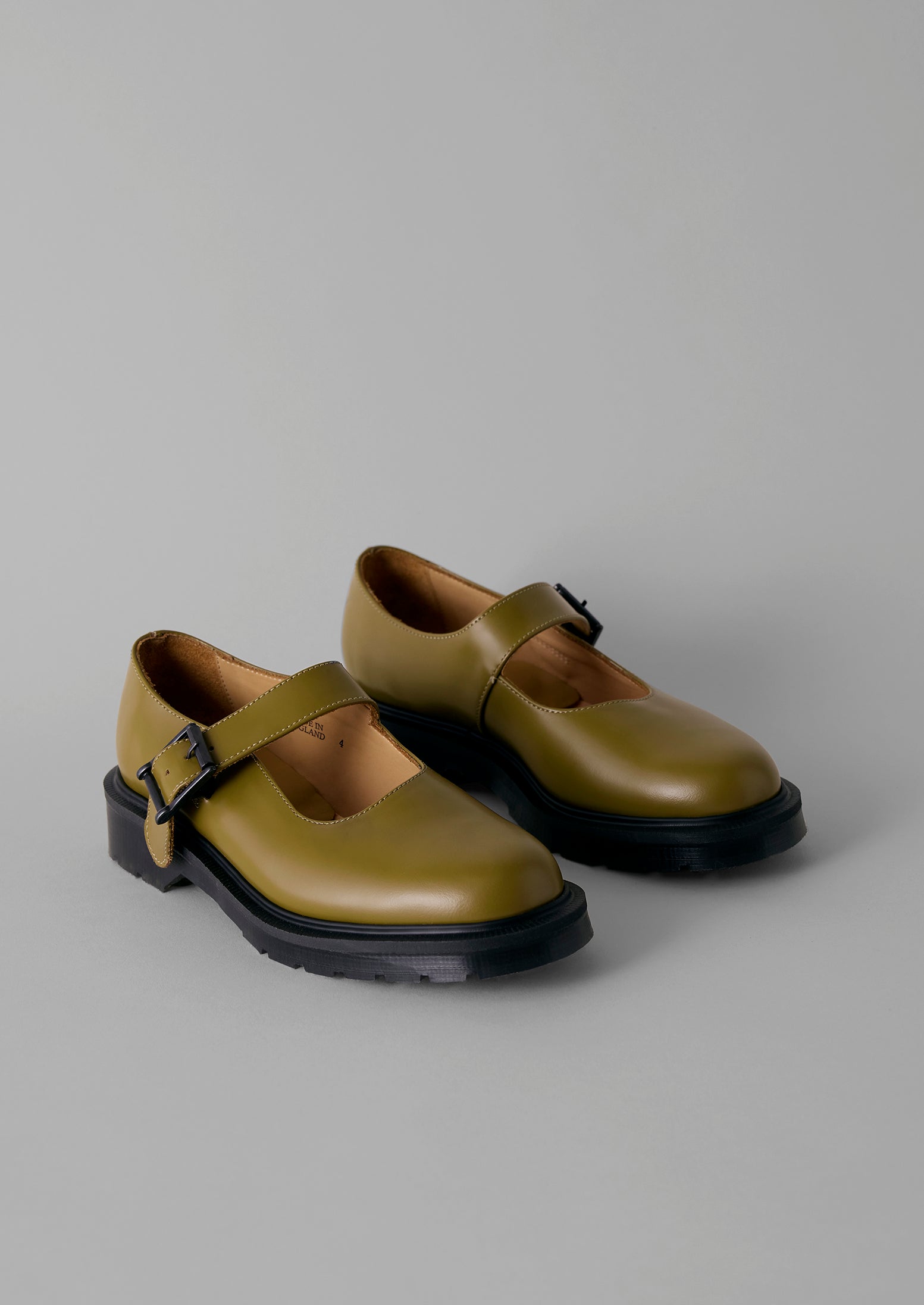 Solovair Mary Jane Shoes | Olive Oil