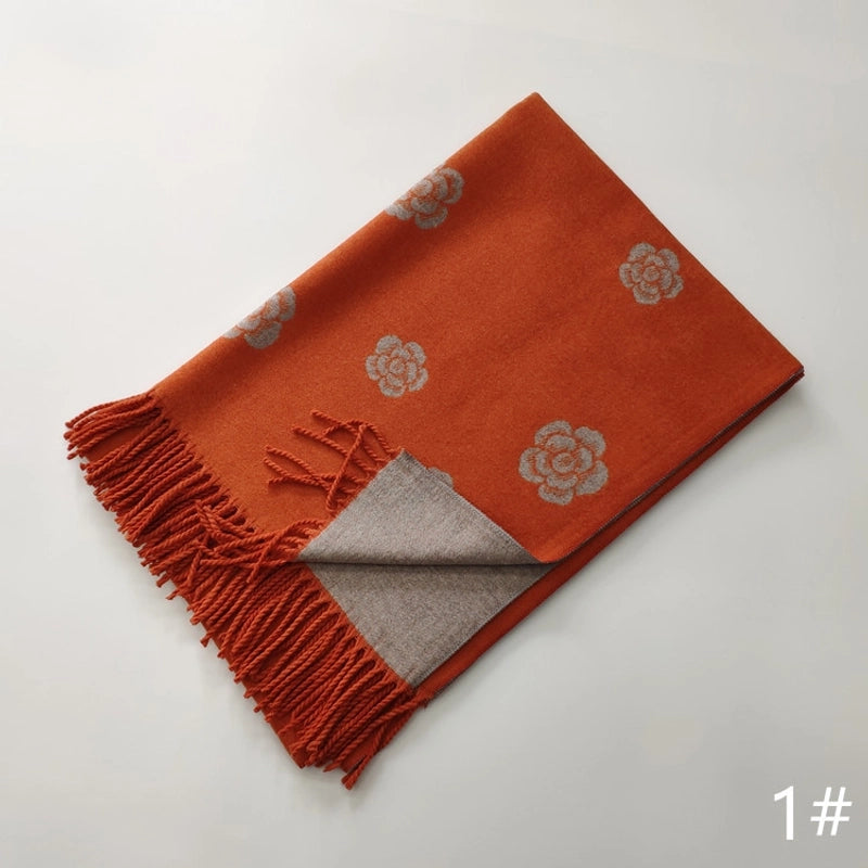 Women's Cute Sweet Printing Imitation Cashmere Polyester Scarf