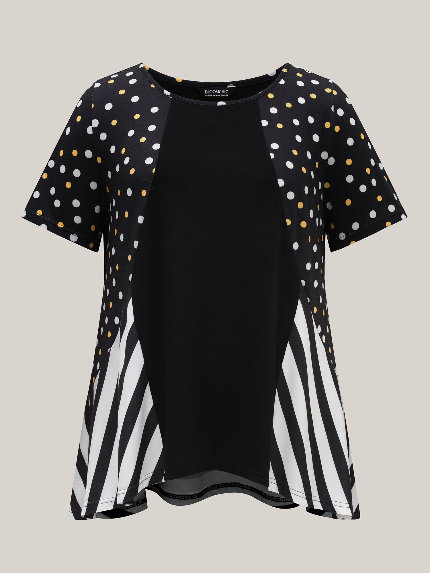 Supersoft Stretchy Polka Dots Stripe T-Shirt