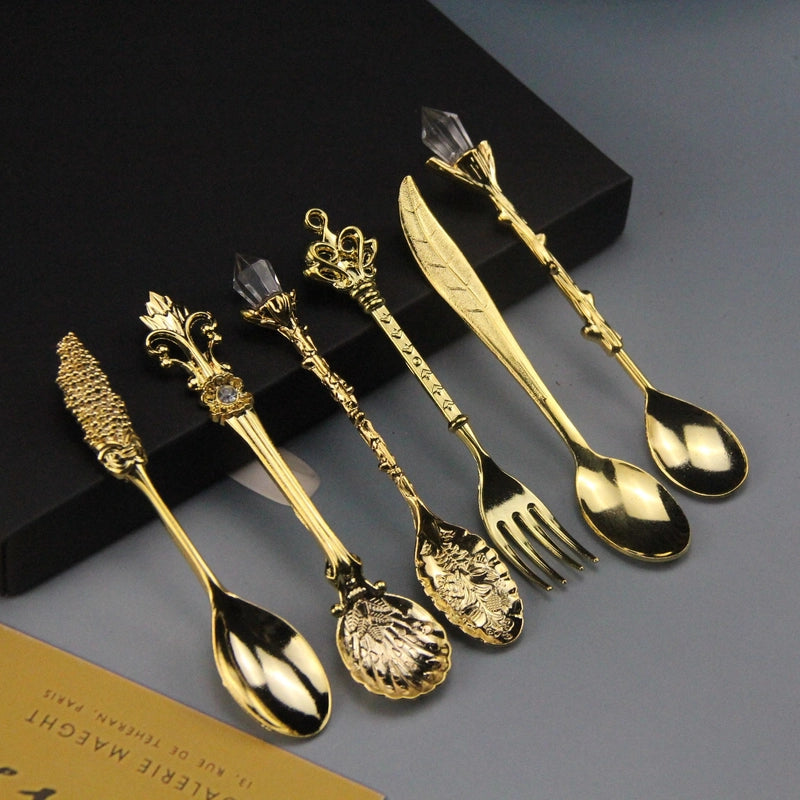 Casual Elegant Retro Solid Color Zinc Alloy Spoon 1 Set
