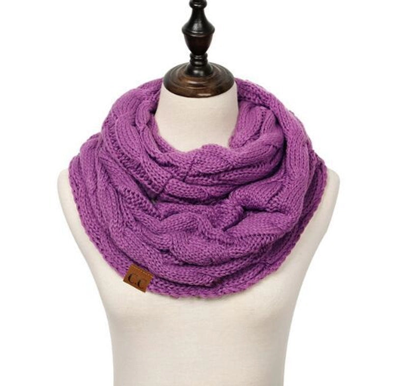 Women's Streetwear Solid Color Knit Scarf