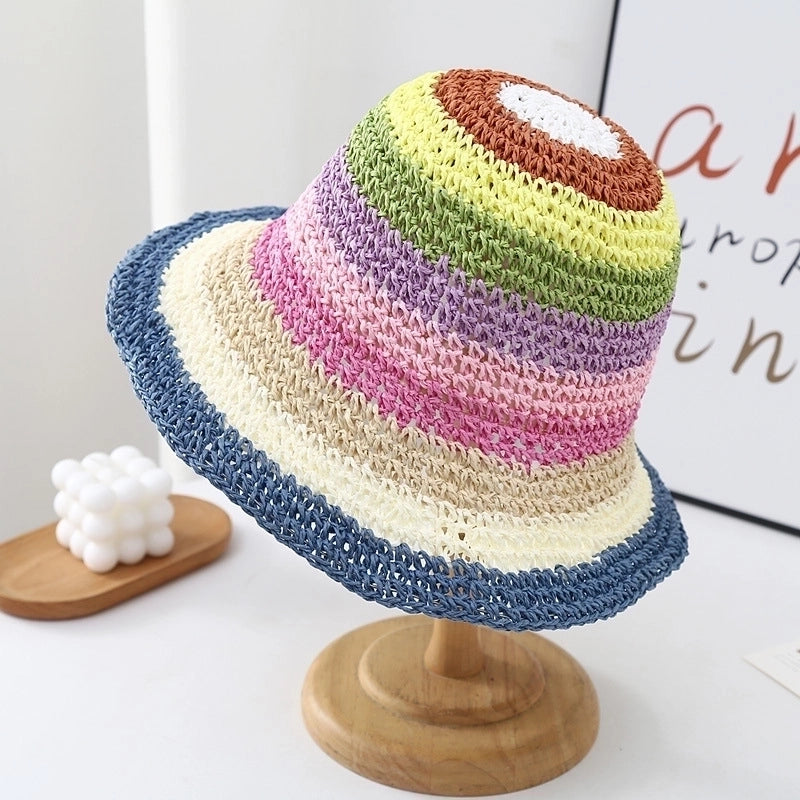 Women's Pastoral Multicolor Wide Eaves Bucket Hat