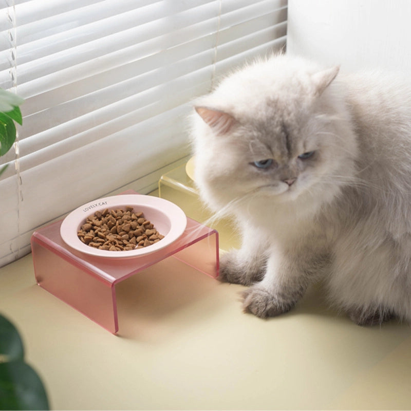 Flying Saucer Pet Bowl Ceramic Dog Cat Bowl Non-black Chin Cat Dog Food Bowl Drinking Water Slow Food Bowl