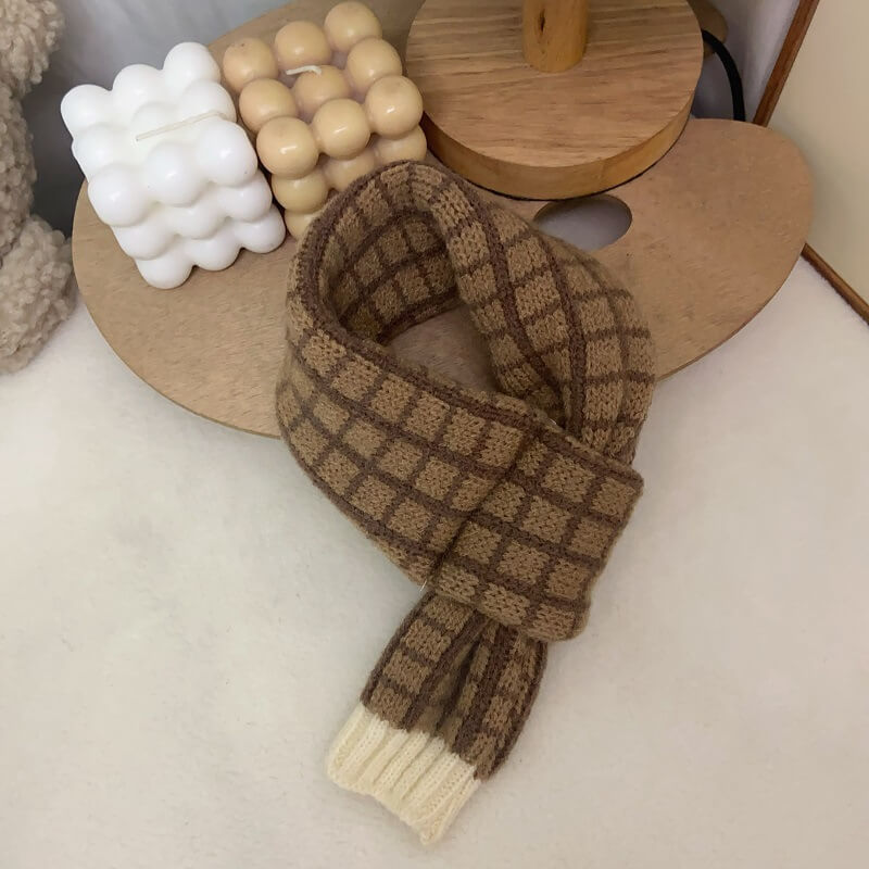 Vintage-Style Knitted Warm Pet Scarf