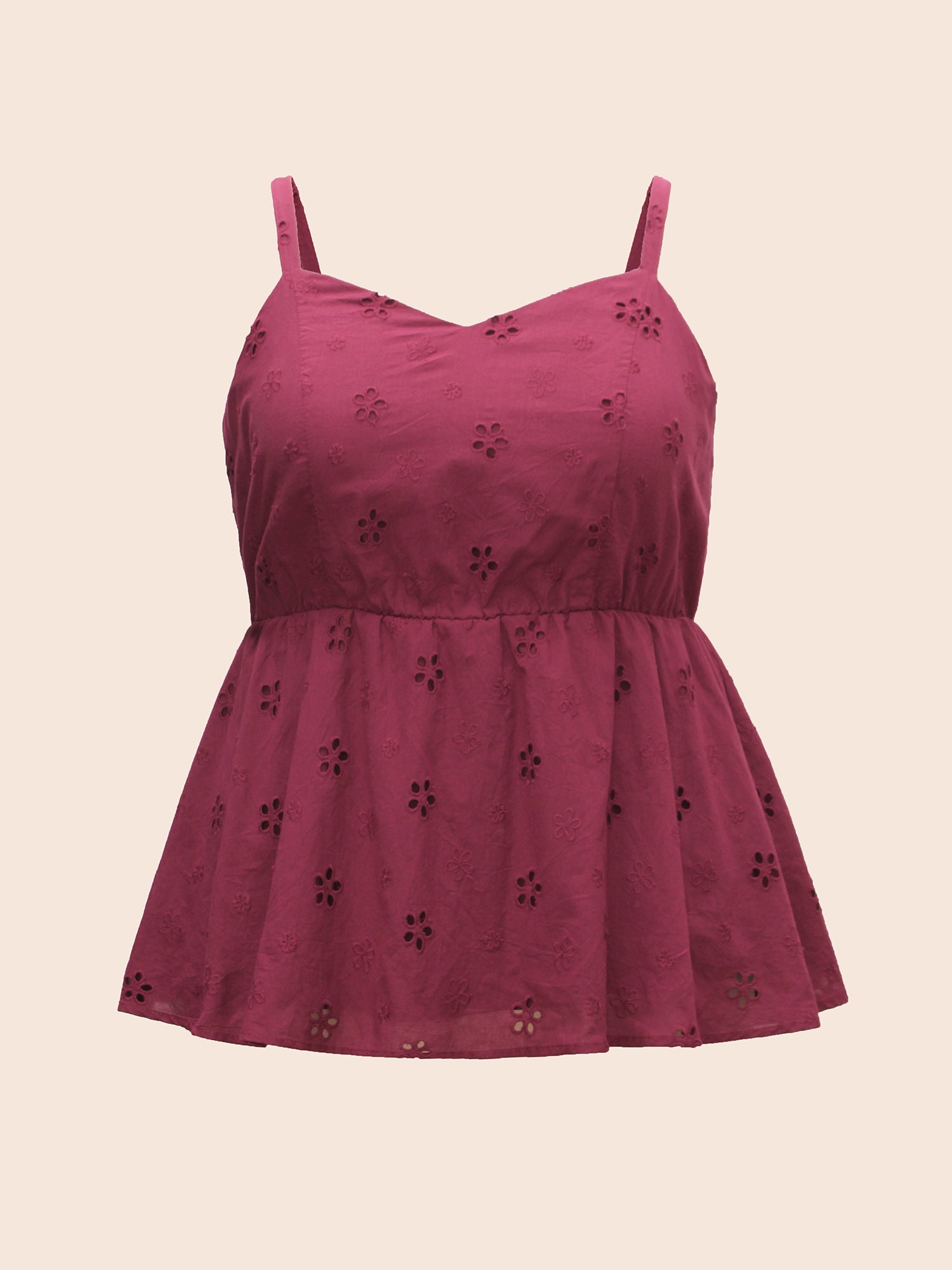 Broderie Anglaise Adjustable Straps Cami Top