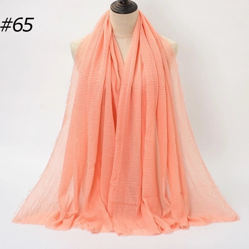 20 Pieces Fashion Solid Color Cotton Pashmina Scarves