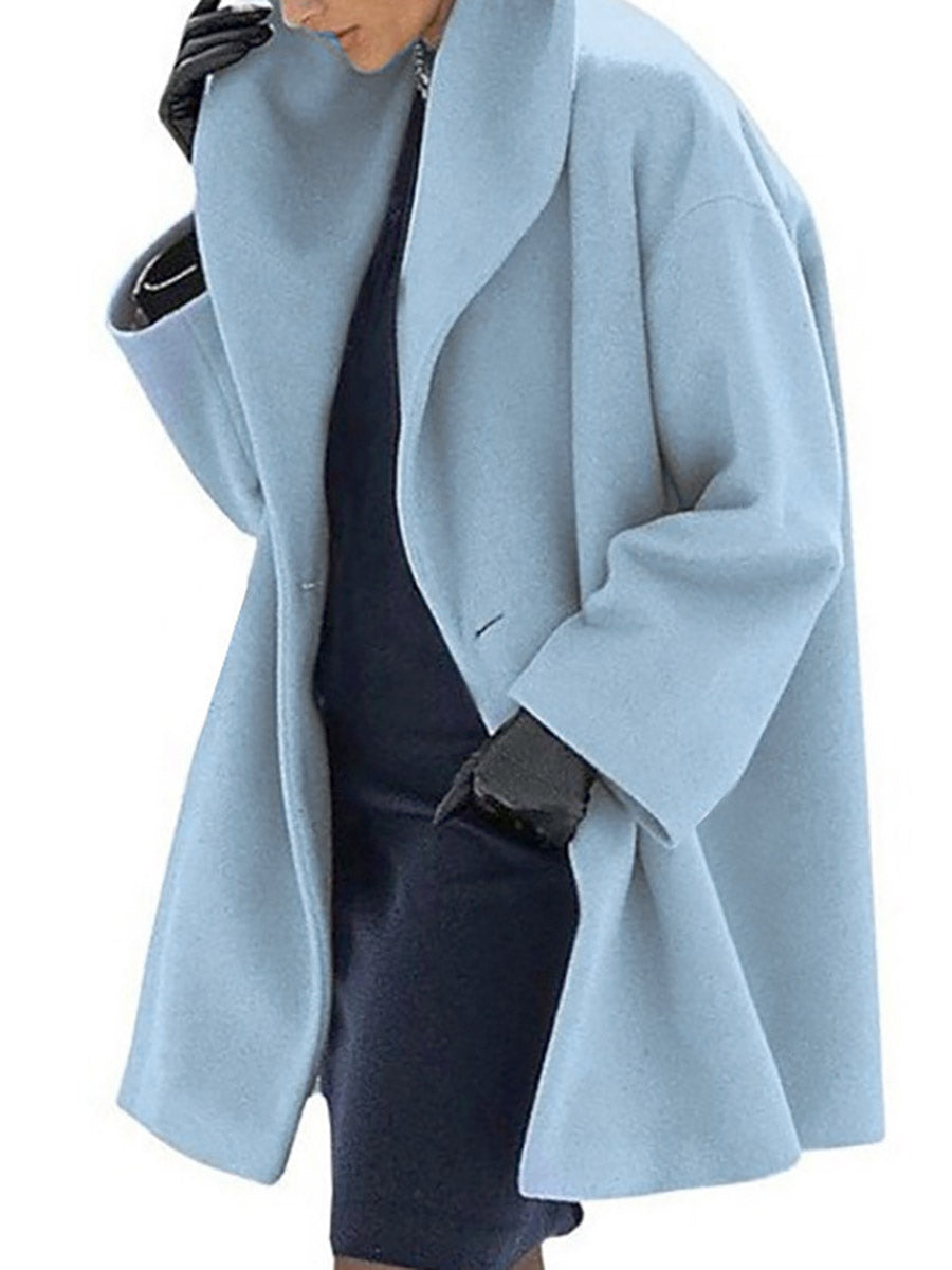 Round Neck Loose Tweed Coat(7 colors)