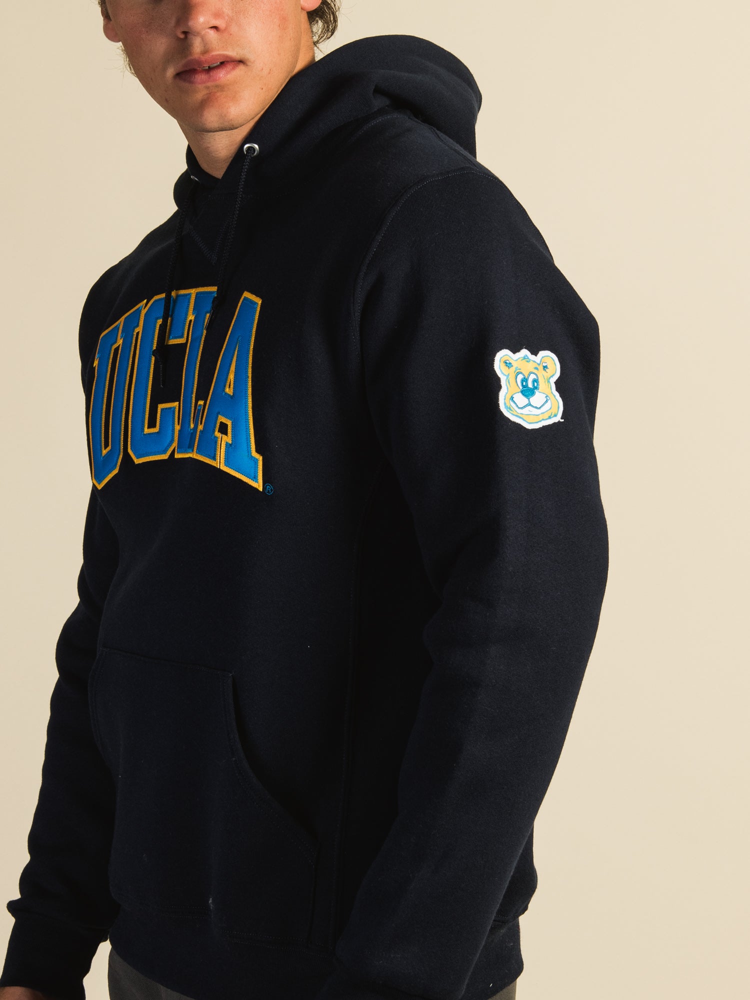 RUSSELL UCLA SLEEVE EMBROIDERED HOODIE