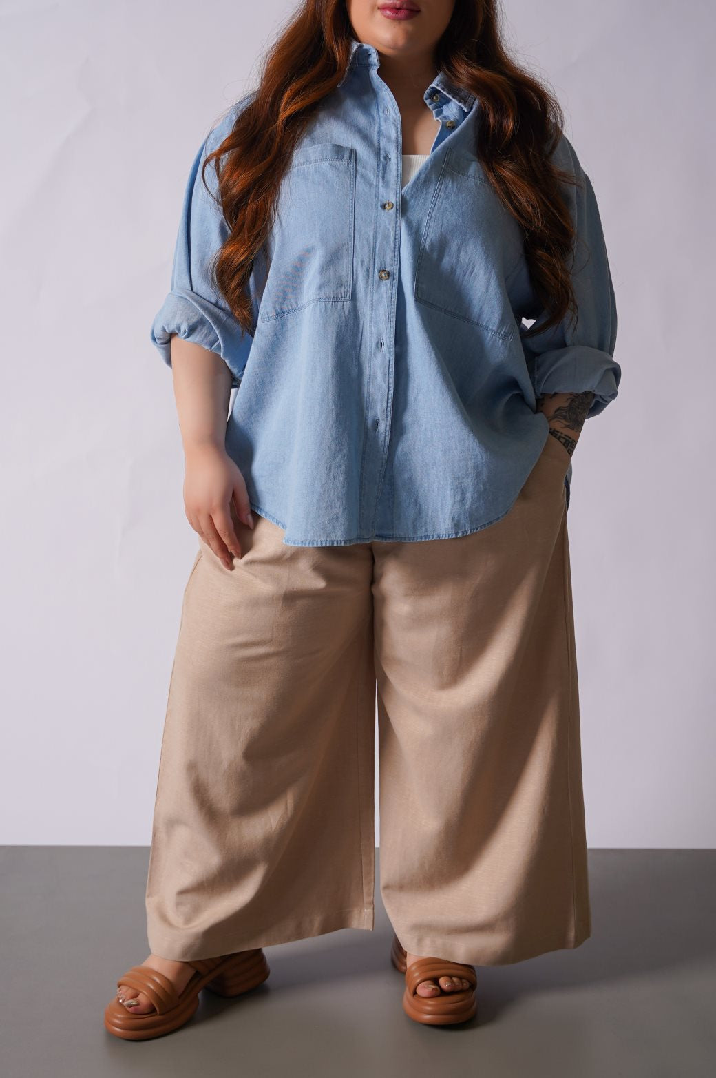 CURVE DENIM SHIRT