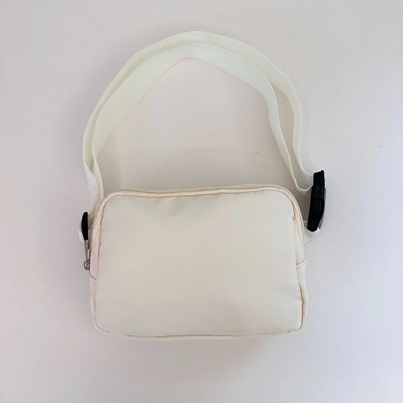 Women's Classic Style Solid Color Nylon Waterproof Waist Bags