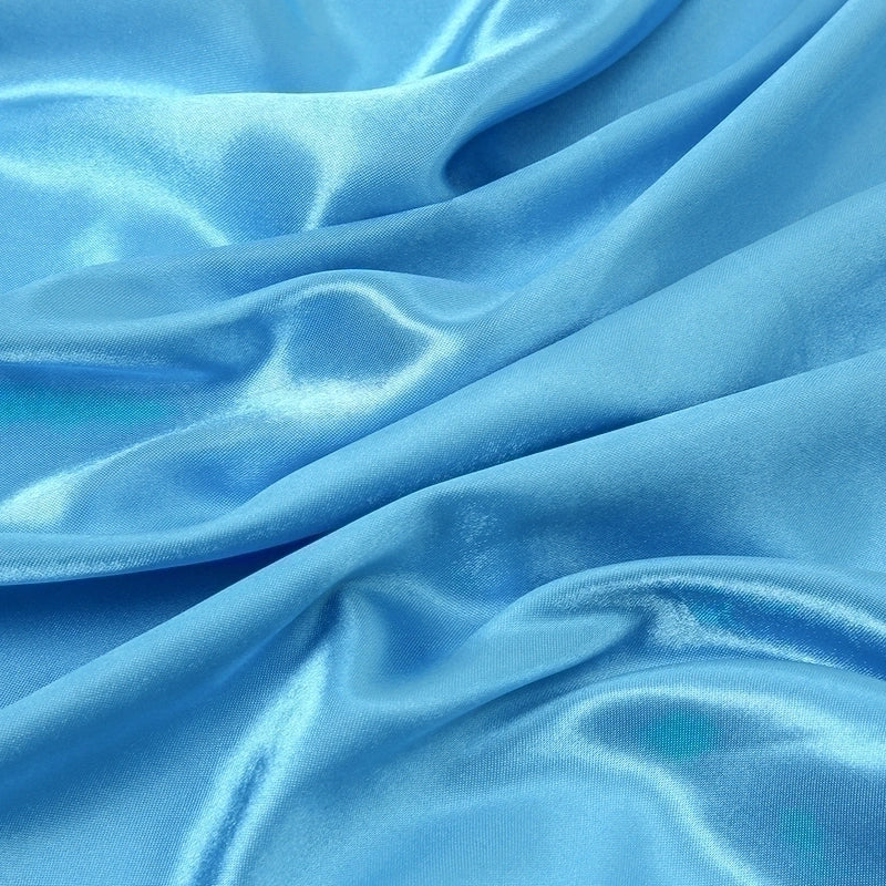 Women's Fashion Solid Color Satin Sewing Silk Scarves