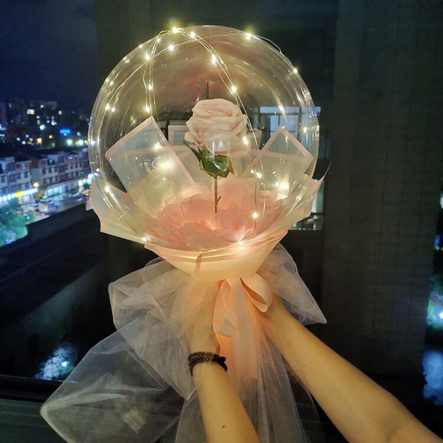 LED BALLOON ROSE BOUQUET( 2 Pcs)