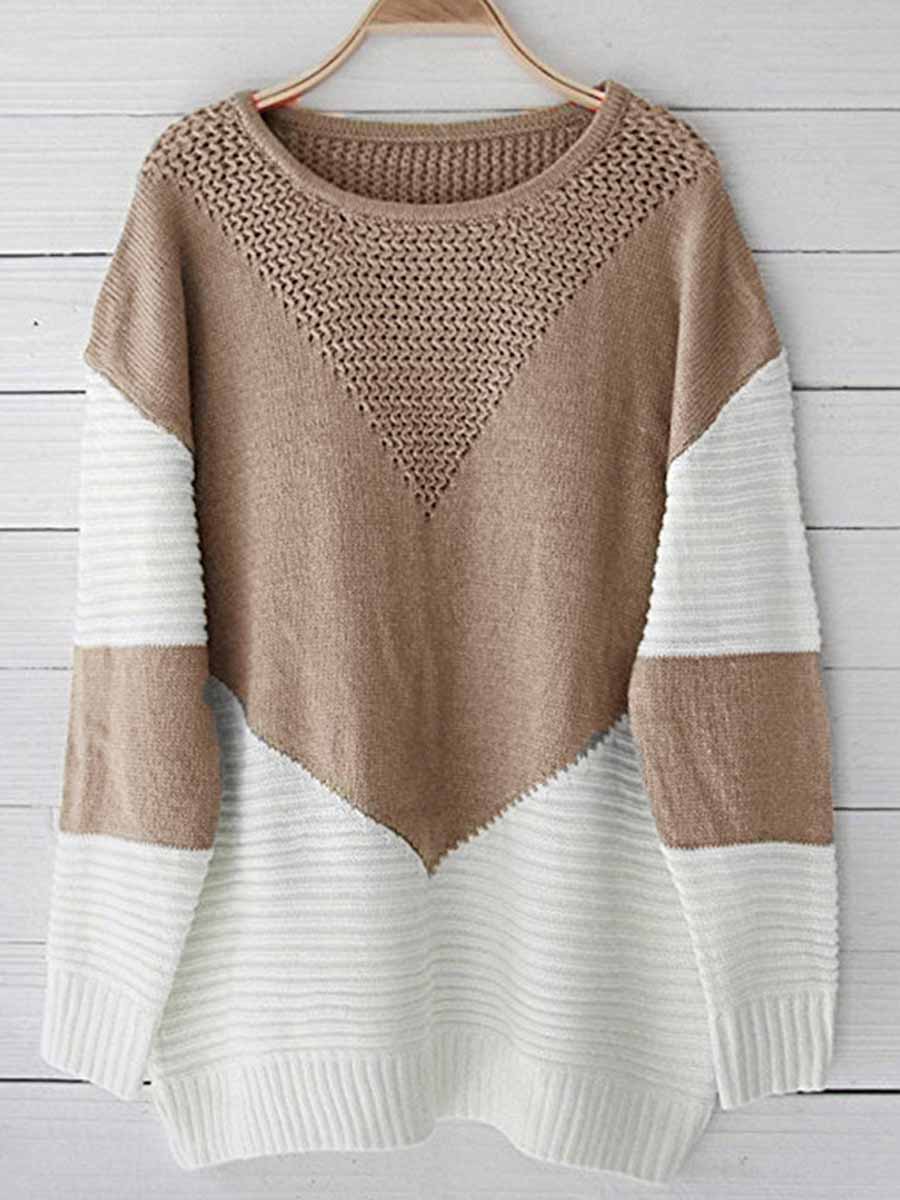 Stitching Hollow Sweater