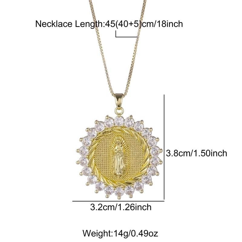 3 Pieces Cute Sweet Cross Moon Heart Shape 201 Stainless Steel Zircon 18K Gold Plated Enamel Plating Inlay Pendant Necklace