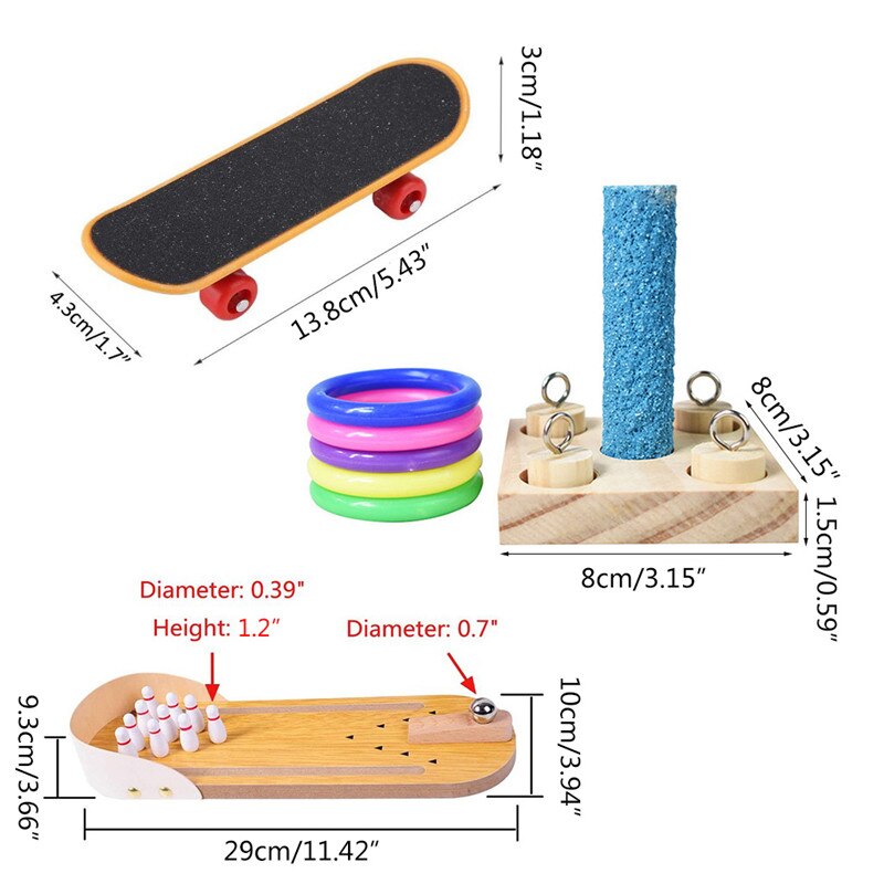 Training Chewing Bird Toys Set